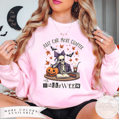 Just One More Chapter Edgy Halloween Sweatshirt
