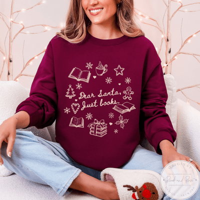 Dear Santa Just Books Vintage Christmas Sweatshirt