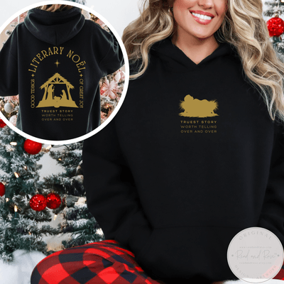 Literary Noël Manger Scene Nativity Hoodie